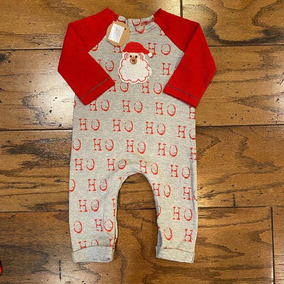 3-6M NWT Mud Pie Santa Crochet One-Piece Infant Outfit Unisex - Picture 1 of 3